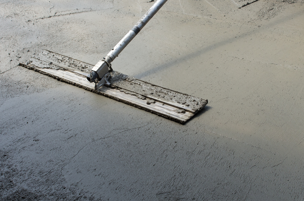 concrete finishing trowel broom stamped