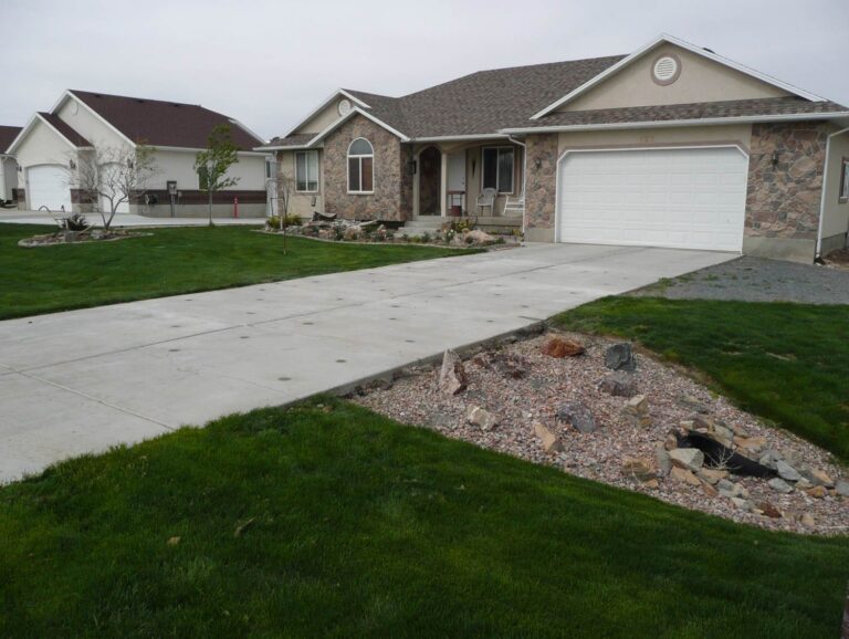 Driveway lifted three inches by Utah concrete lifting in Grantsville